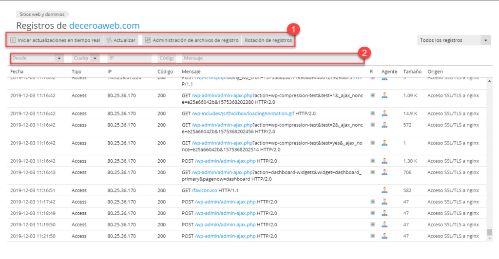 como ver logs hit soluciones_2